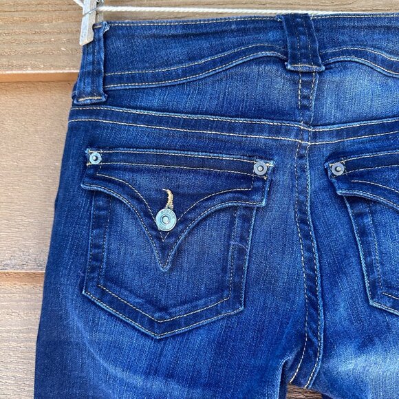 Hudson Womens Bootcut Dark Blue Jeans Size 28 Stretch Denim - Picture 11 of 12